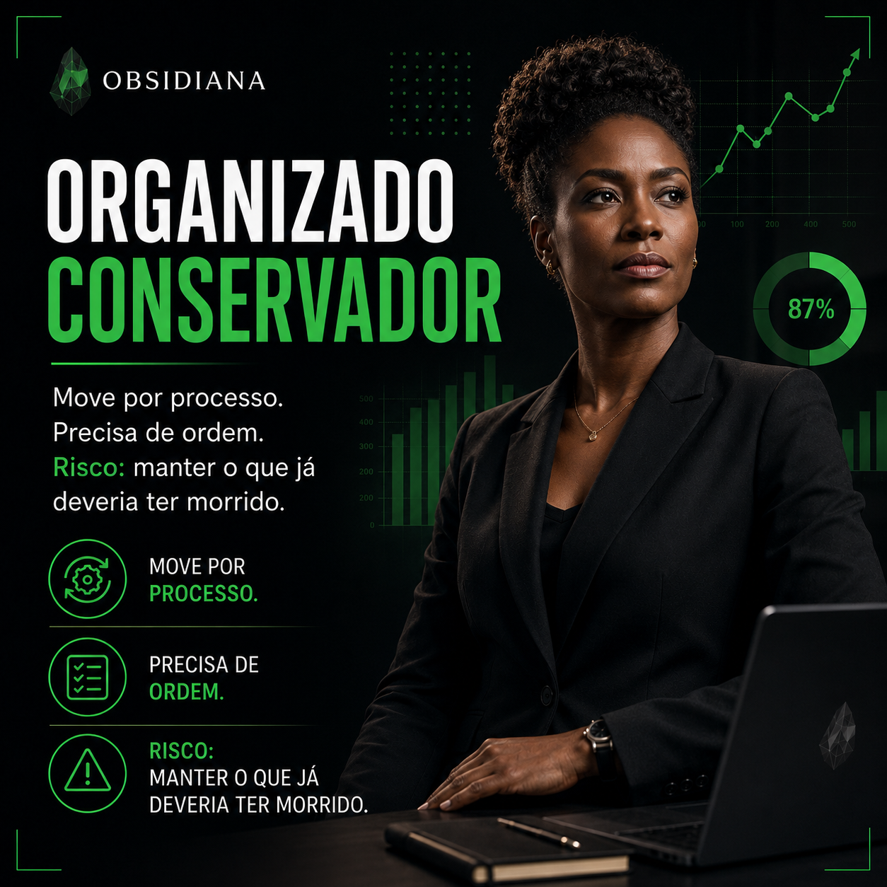 imagem para o perfil profissional Organizado Conservador